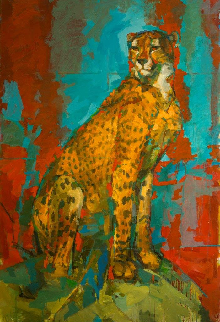 Amir Hossein Akhavan - Untitled (Asiatic Cheetah) - oil on canvas 165x127 cm - 2015